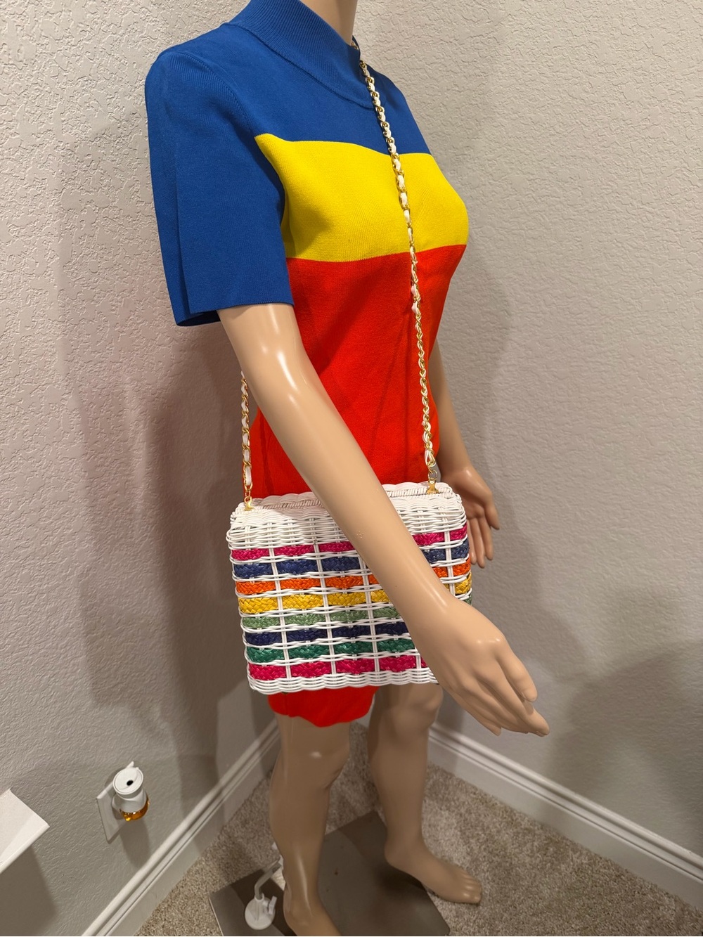 Solace London Woven Multi-Color cotton sweater dress - Picture 2 of 3